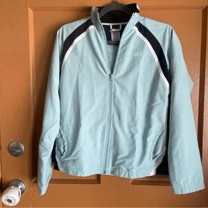 Vintage Reebok Jacket Womens SMALL Mint Green Windbreaker Lightweight 90s Y2K